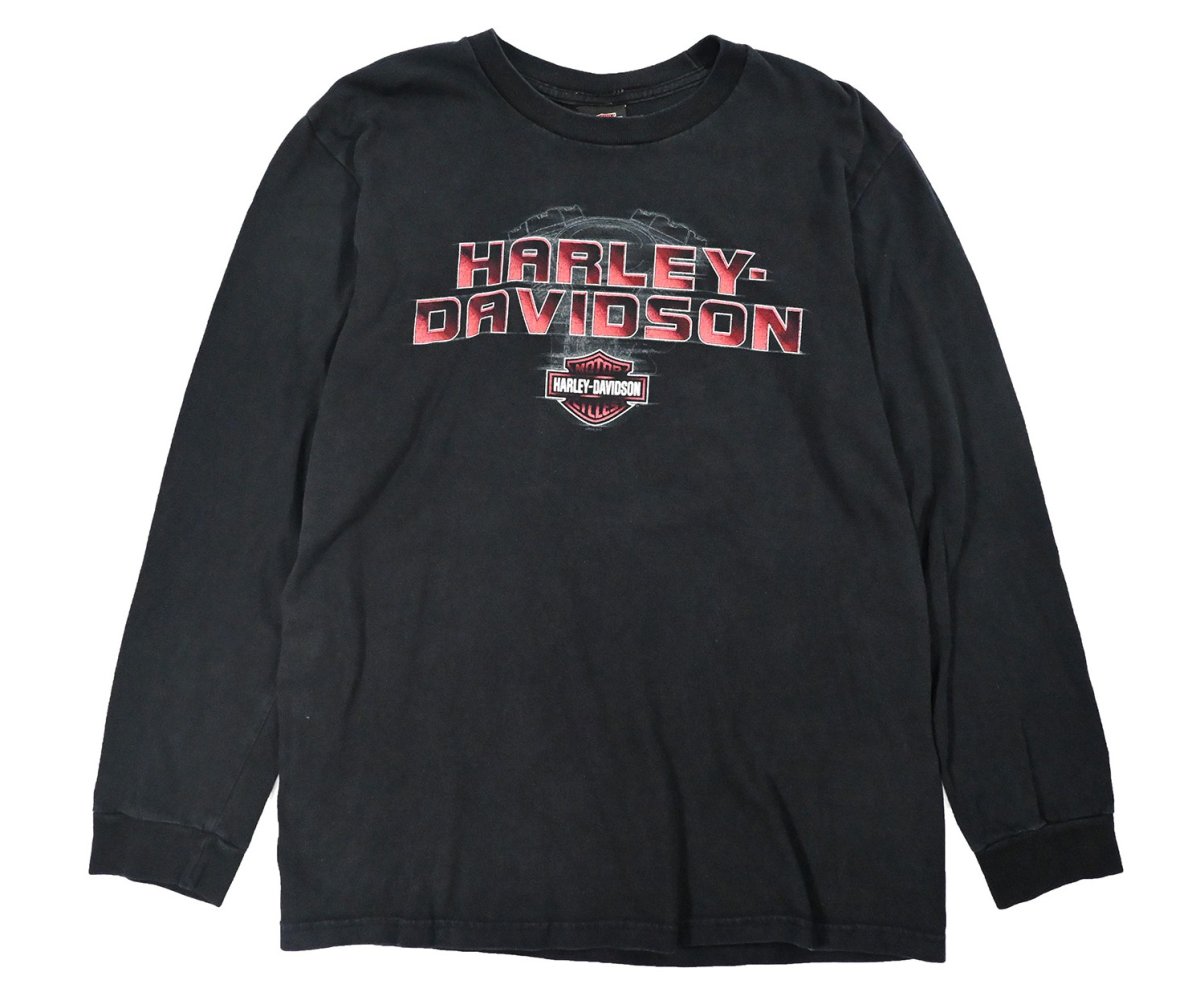 画像1: Used Harley-Davidson L/S Print Tee (1)