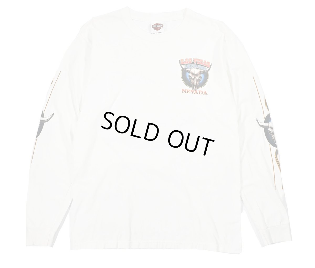画像1: Used Harley-Davidson L/S Print Tee (1)