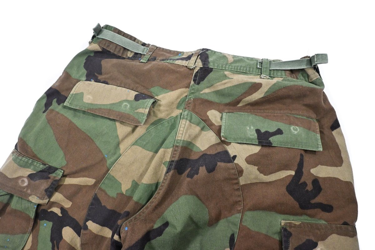 画像4: Used Us Army Painted Customized Combat Jorts Woodland Camo (4)