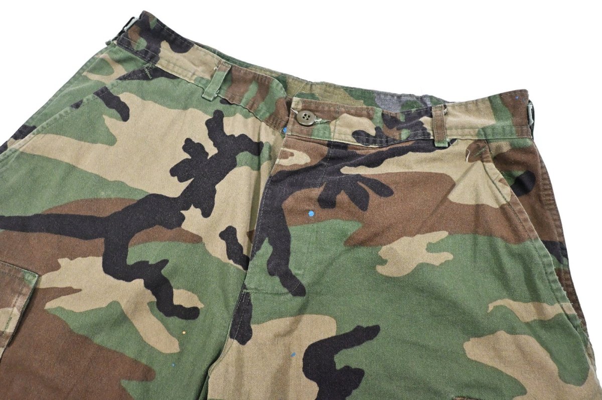 画像2: Used Us Army Painted Customized Combat Jorts Woodland Camo (2)