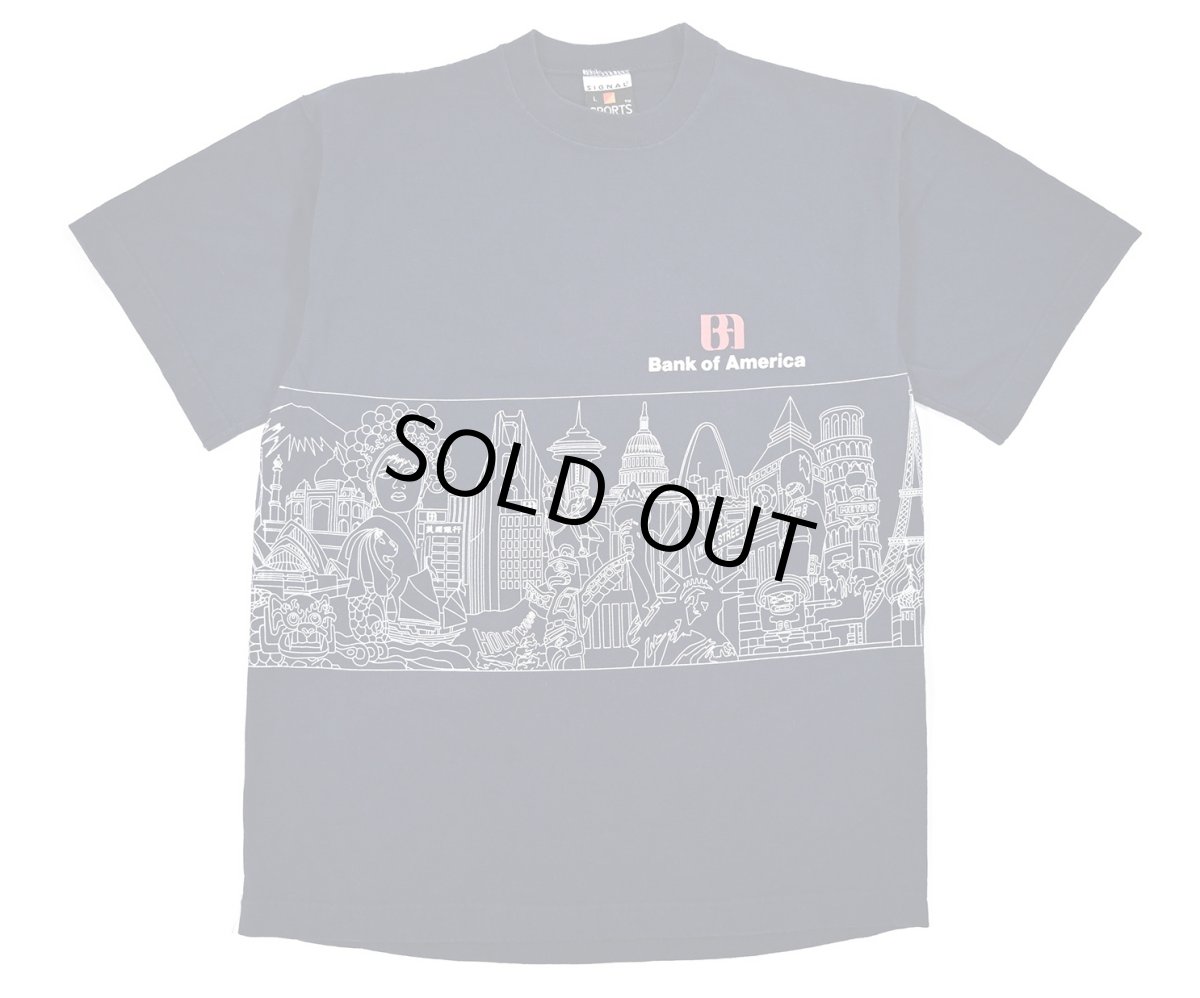 画像1: Used Corporate S/S Print Tee "Bank of America" made in USA (1)