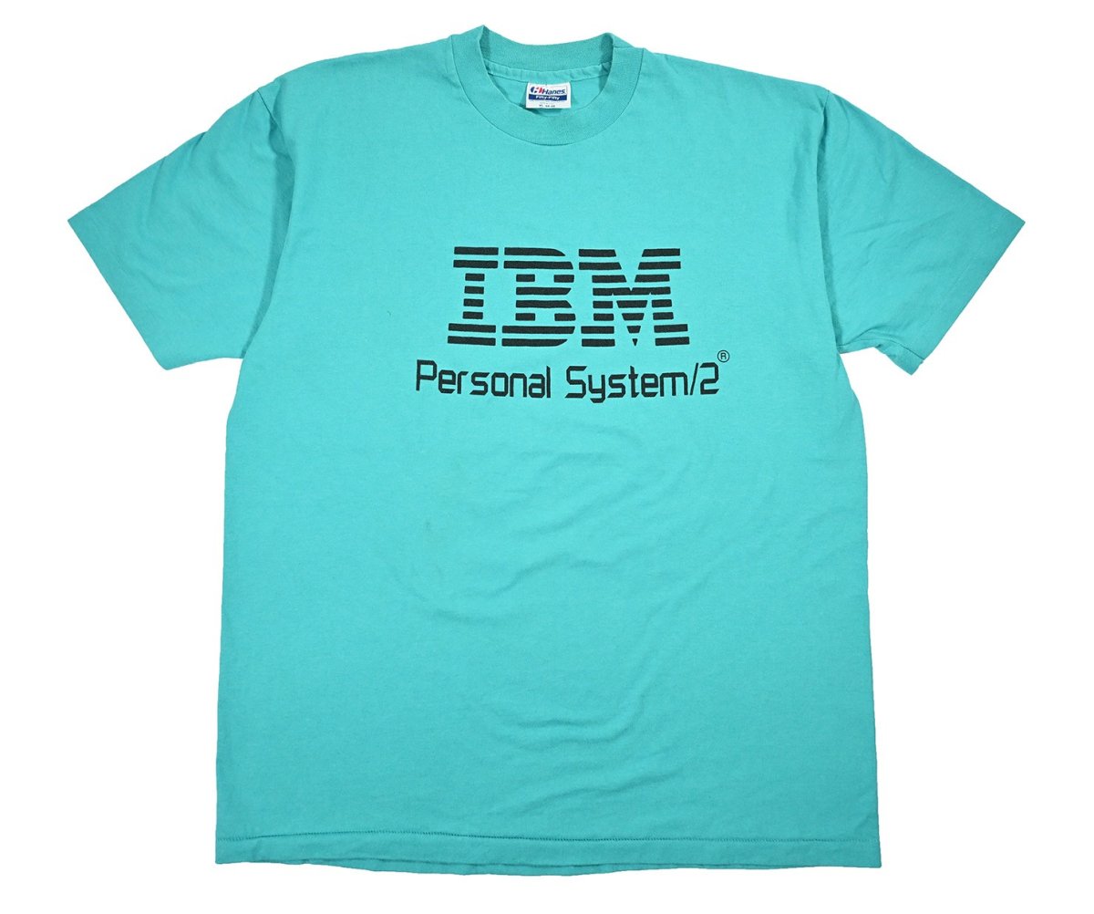 画像1: Used Corporate S/S Print Tee "IBM" made in USA (1)