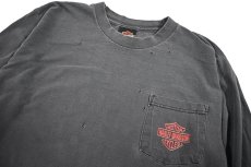 画像2: Used Harley-Davidson L/S Print Pocket Tee (2)