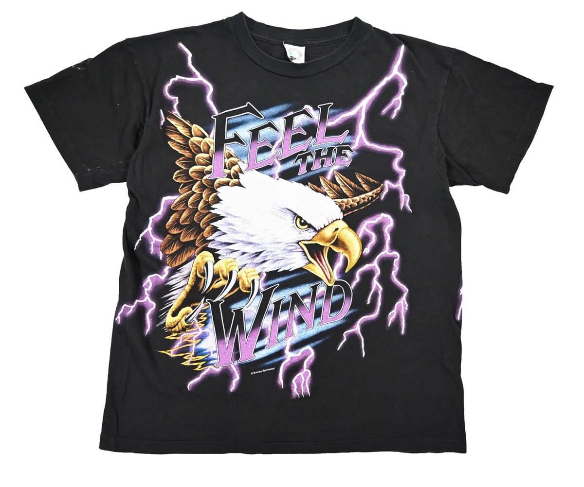 画像1: Used American Thunder Print Tee (1)