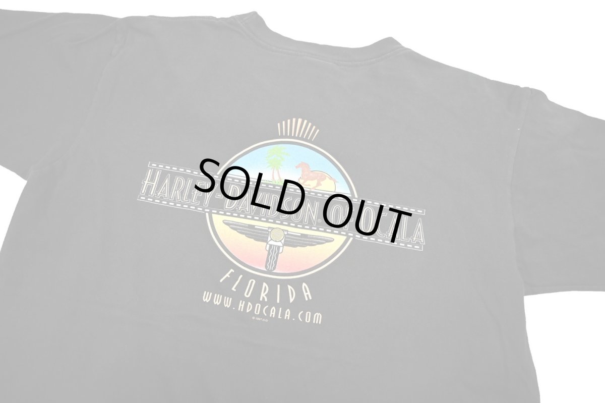 画像4: Used Harley-Davidson Print Tee made in USA (4)