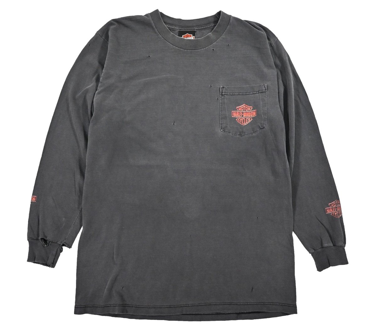 画像1: Used Harley-Davidson L/S Print Pocket Tee (1)