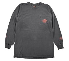 画像1: Used Harley-Davidson L/S Print Pocket Tee (1)