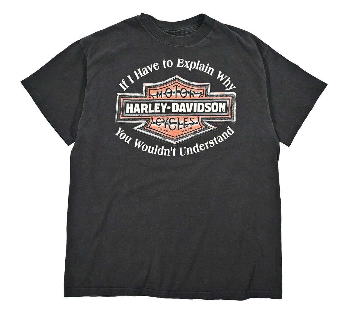 画像1: Used Harley-Davidson Print Tee made in USA (1)