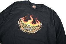 画像2: Used Harley-Davidson L/S Print Tee made in USA (2)