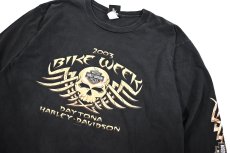画像2: Used Harley-Davidson L/S Print Tee made in USA (2)