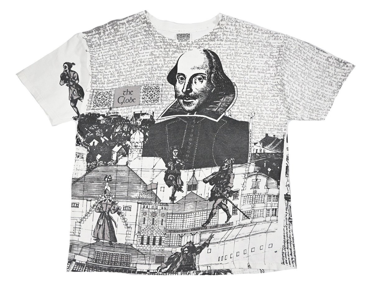 画像1: Used Wildwood Productions Shakespeare Print Tee made in USA (1)