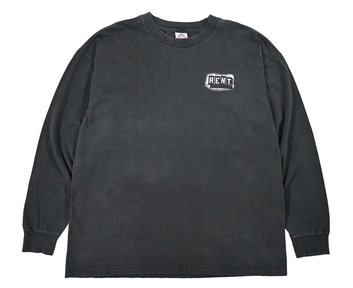画像1: Used Musical Print L/S Tee "Rent" (1)