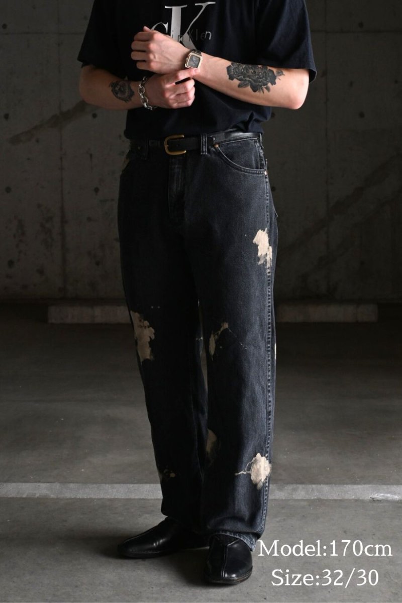 画像7: Wrangler 13MWZ Bleached Original Cowboy Cut Jeans Sulfur Black ラングラー (7)