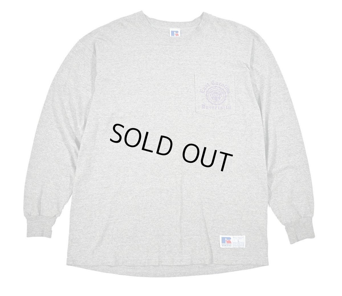 画像1: Used Russell Athletic L/S Print Pocket Tee made in USA (1)