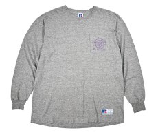 画像1: Used Russell Athletic L/S Print Pocket Tee made in USA (1)