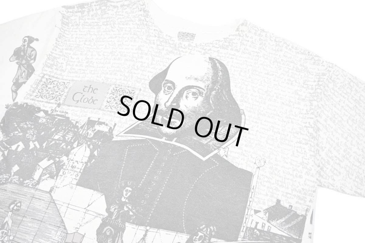 画像2: Used Wildwood Productions Shakespeare Print Tee made in USA (2)