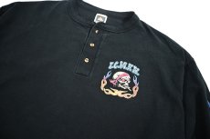 画像2: Used Ice Cream Man From Hell L/S Print Henley Tee made in USA (2)