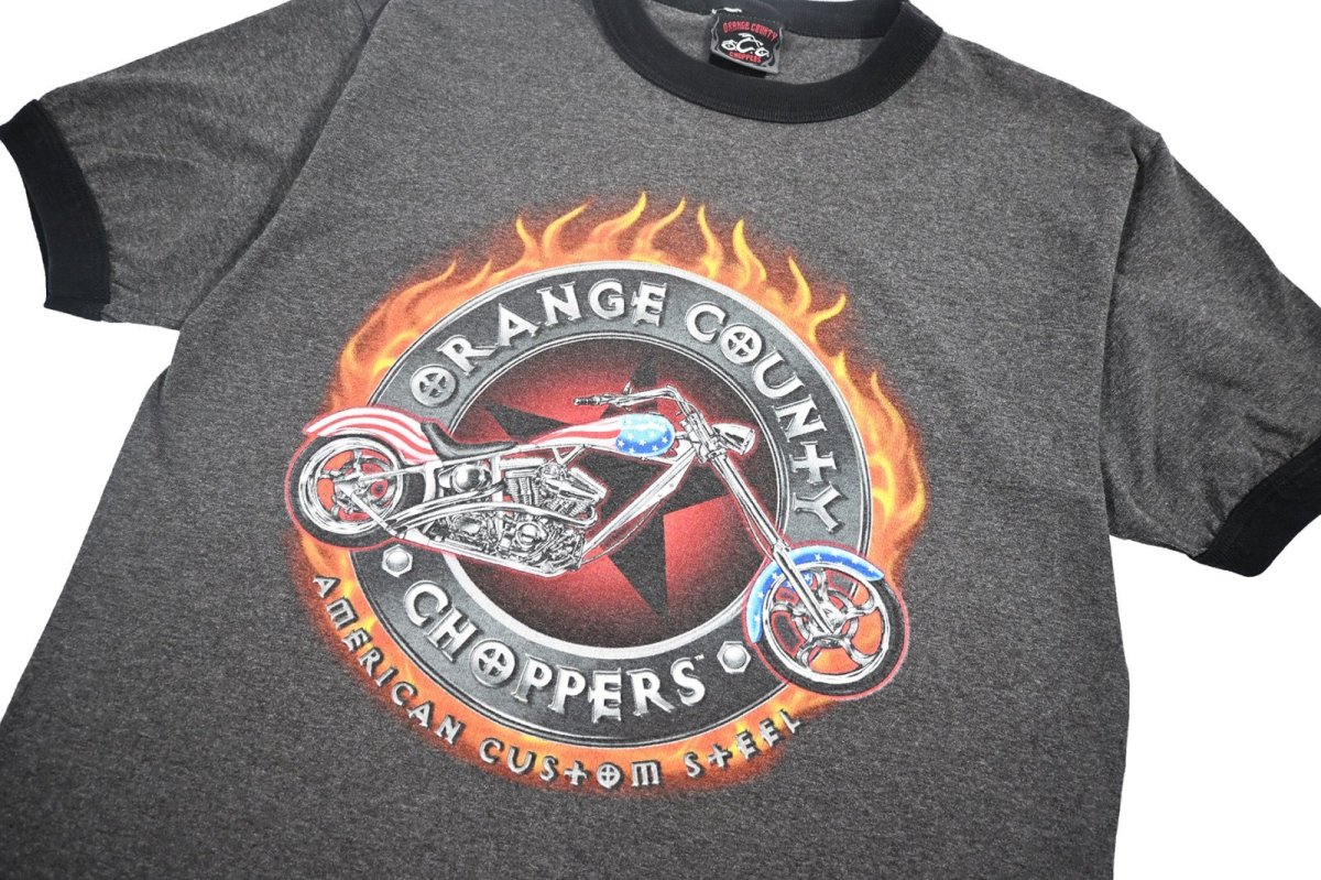 画像2: Used Orange County Choppers Print Ringer Tee (2)