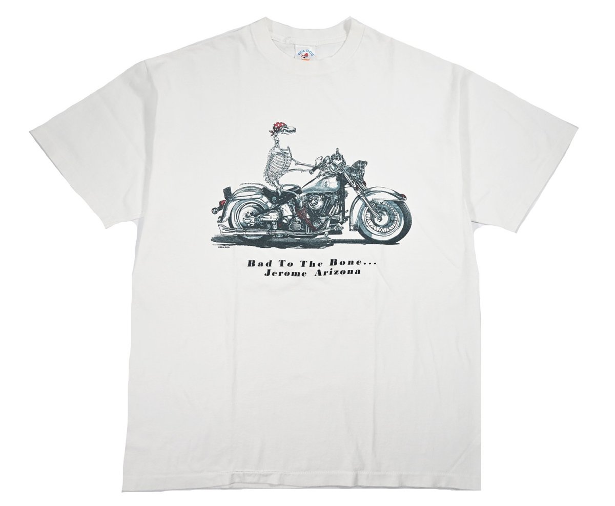 画像1: Used Sea Dog Print Tee made in USA (1)