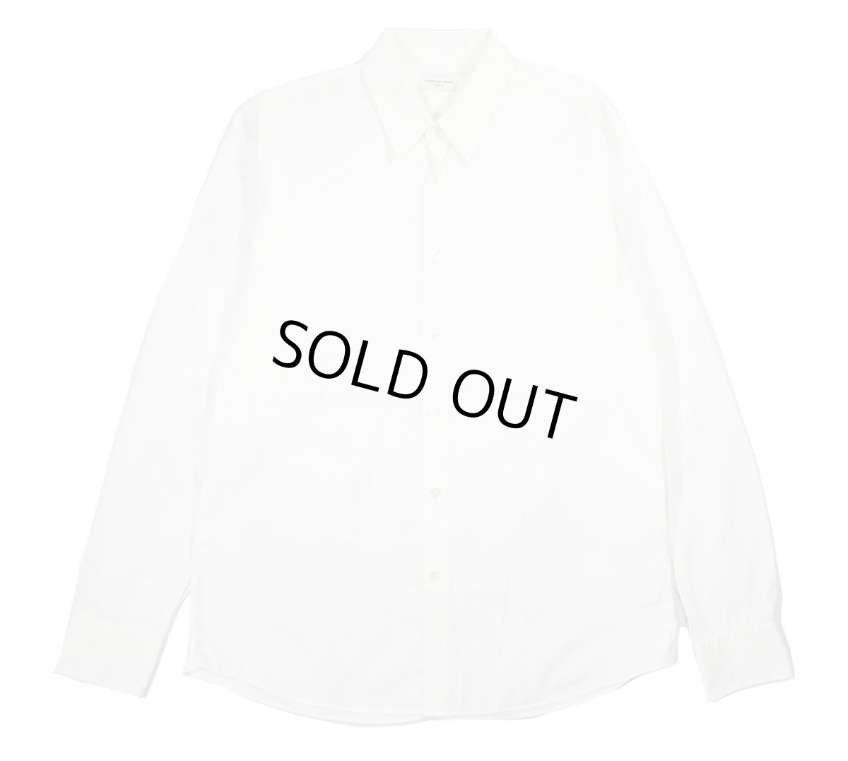 画像1: Used Dries Van Noten Broad Dress Shirt White (1)