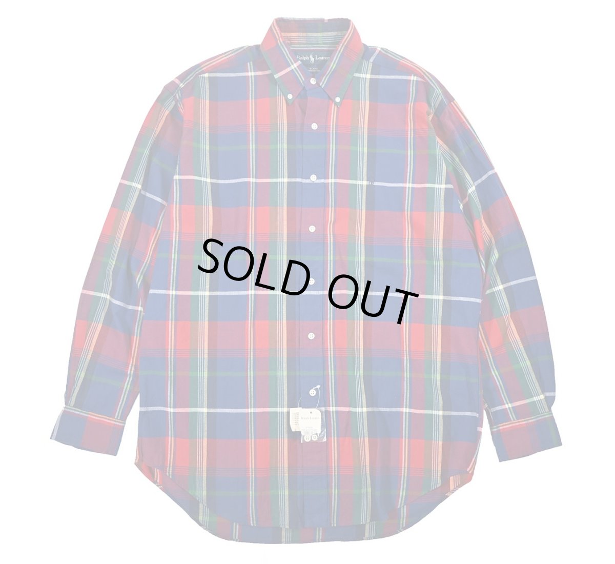 画像1: Deadstock Ralph Lauren Plaid Pattern B/D Shirt "Blake" (1)