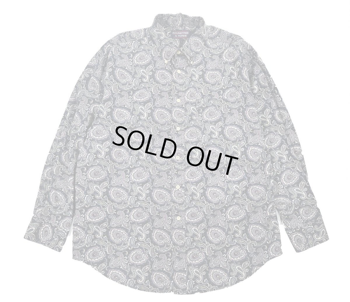 画像1: Used Roundtree&Yorke Paisley Pattern B/D Shirt (1)