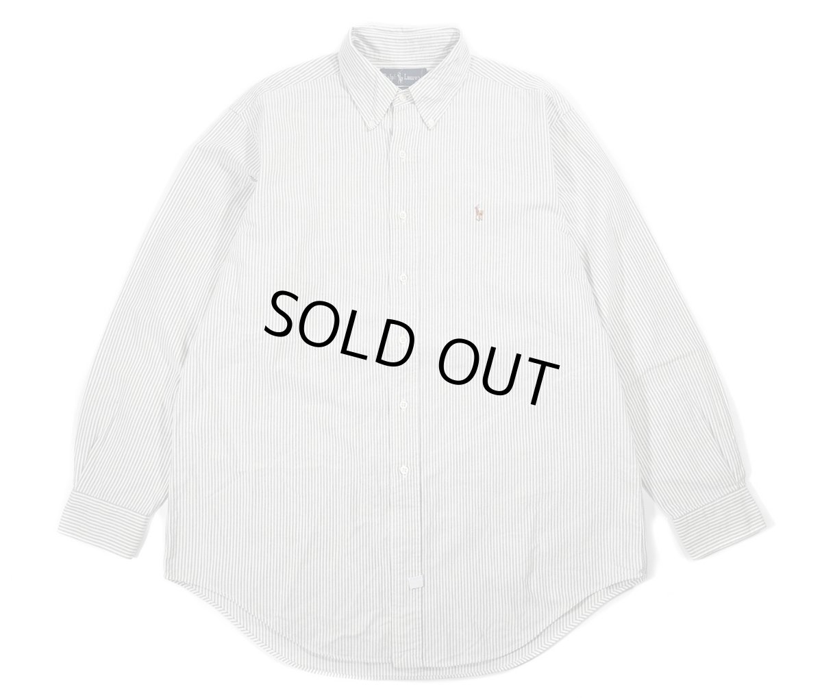 画像1: Used Ralph Lauren Stripe B/D Shirt ラルフローレン (1)