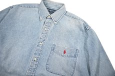 画像2: Used Ralph Lauren Denim B/D Shirt "Big Shirt" ラルフローレン (2)