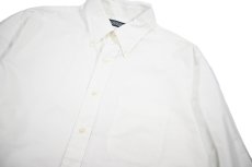 画像2: Used Lands' End B/D Oxford Shirt White (2)