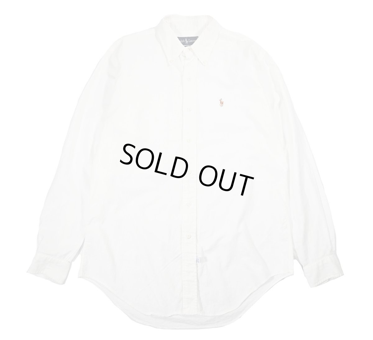画像1: Used Ralph Lauren B/D Oxford Shirt White (1)