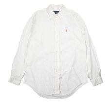 画像1: Used Ralph Lauren B/D Oxford Shirt White (1)