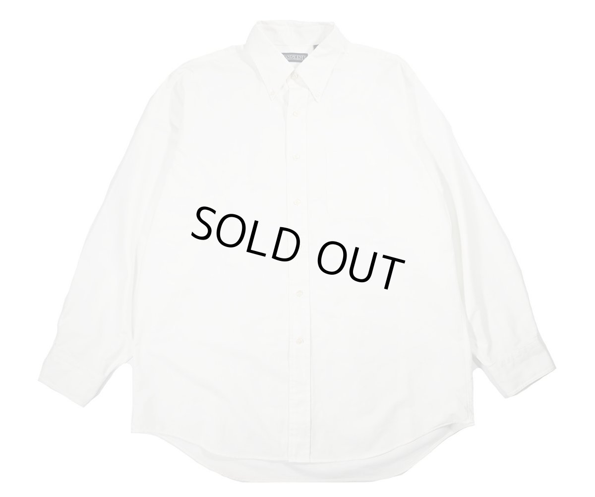 画像1: Used Lands' End B/D Oxford Shirt White (1)