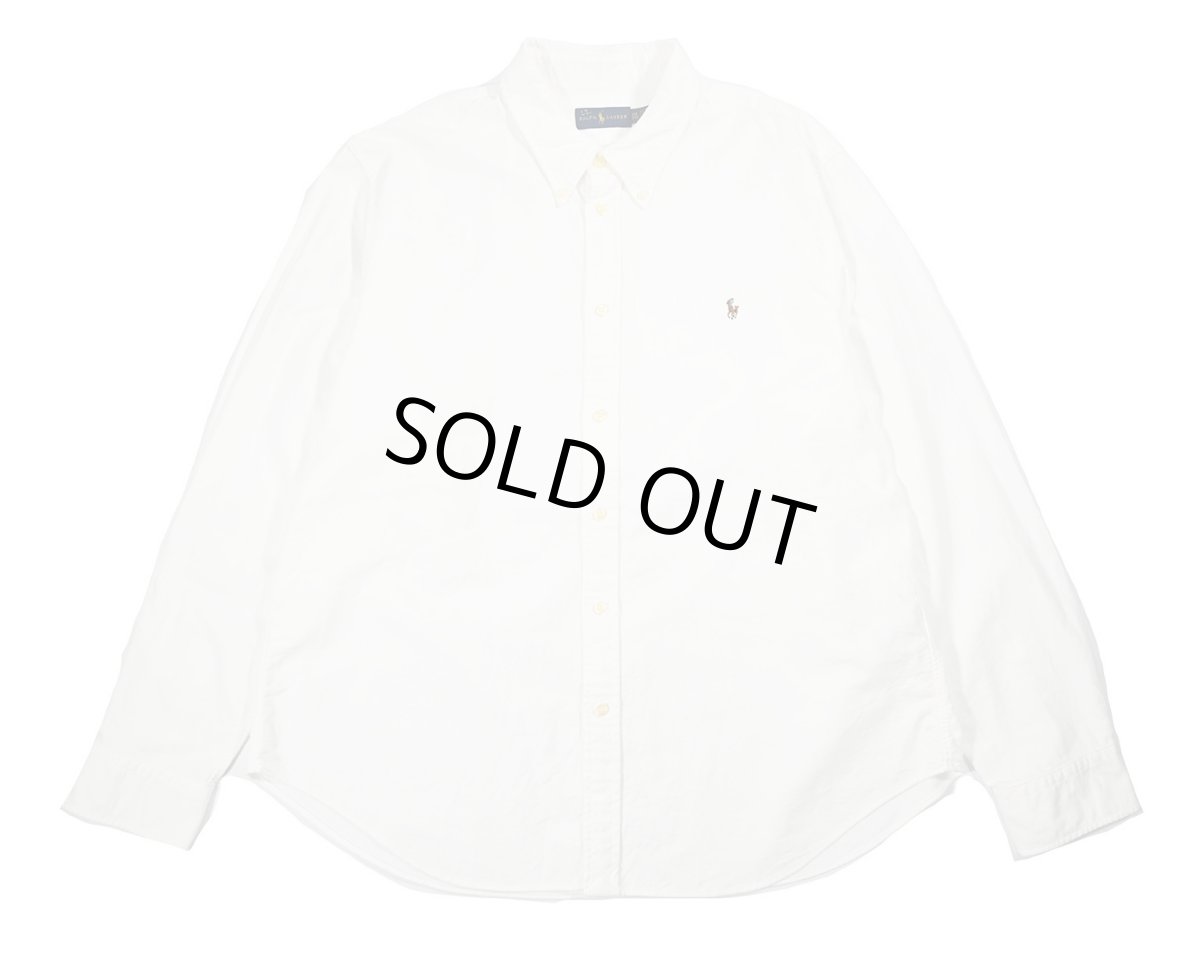 画像1: Used Ralph Lauren B/D Oxford Shirt White (1)