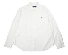 画像1: Used Ralph Lauren B/D Oxford Shirt White (1)