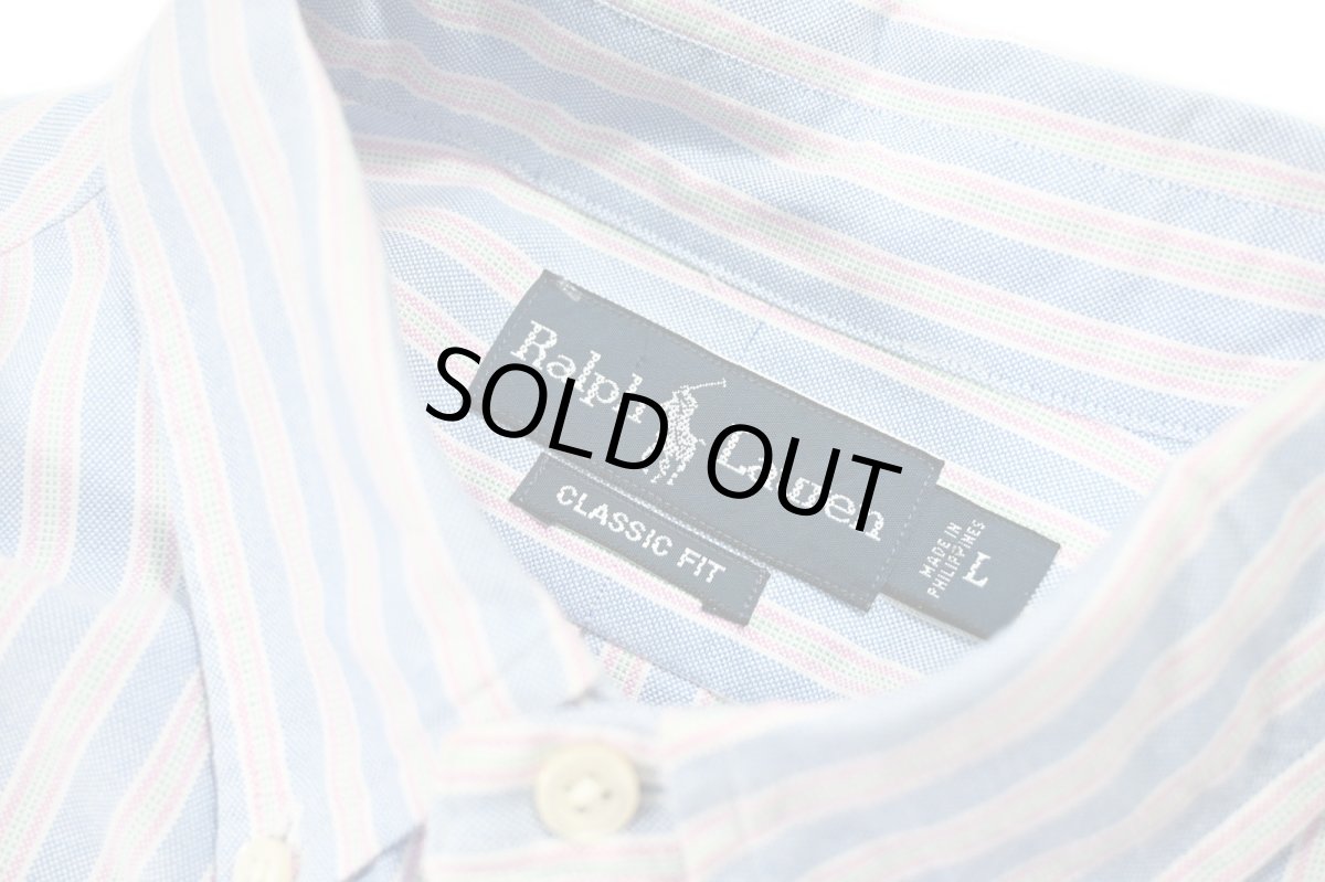 画像4: Used Ralph Lauren Stripe B/D Shirt "Classic Fit" ラルフローレン (4)