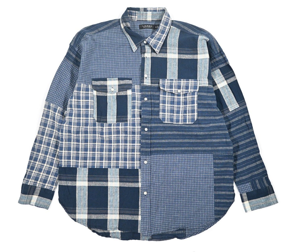 画像1: Used Lauren Ralph Lauren Patchwork Shirt ラルフローレン (1)