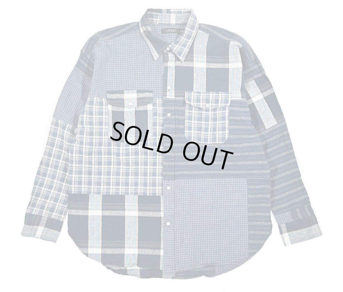 画像1: Used Lauren Ralph Lauren Patchwork Shirt ラルフローレン (1)