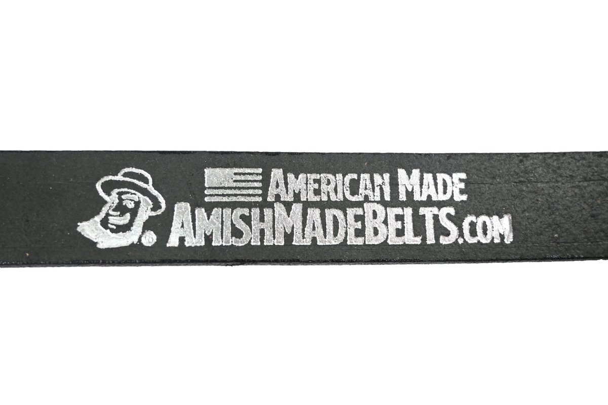 画像3: Amish Made Belts The Colt Leather Belt Black/Black (3)
