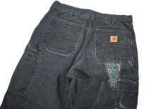 画像5: Used Carhartt Customized Duck Carpenter Pants Black カーハート (5)
