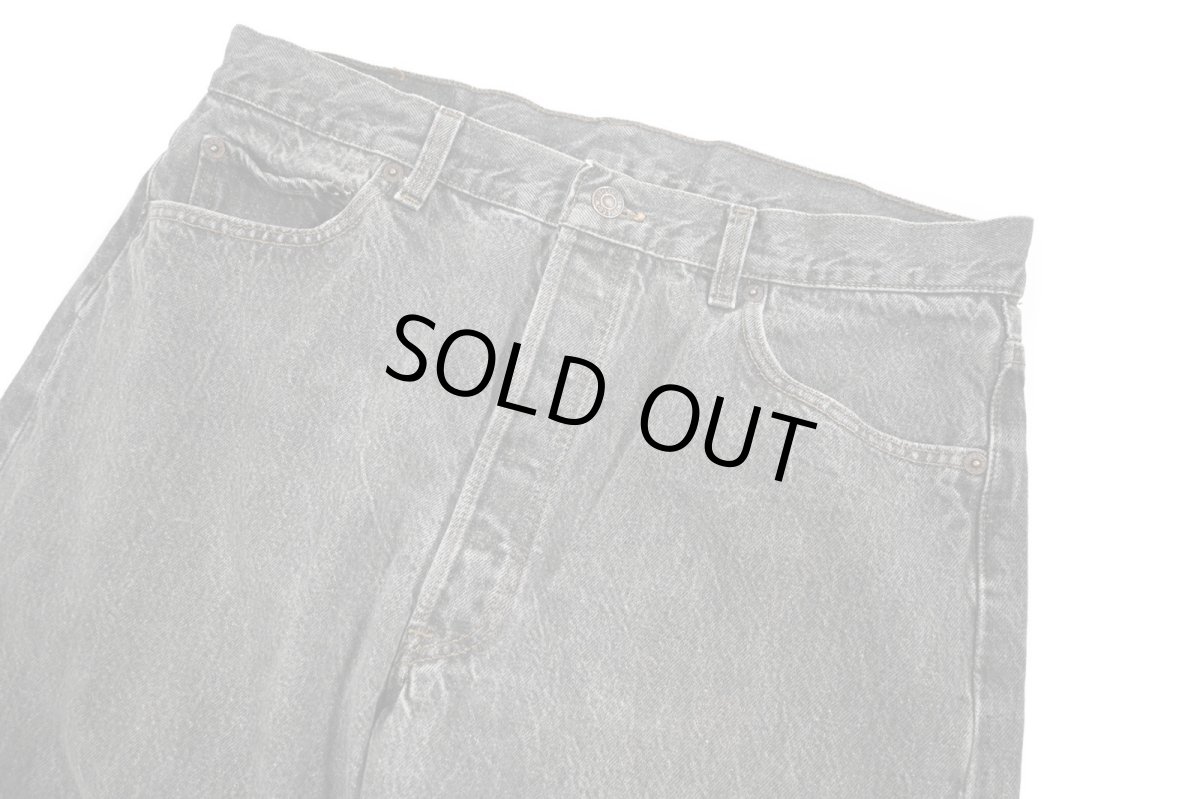 画像2: 93' Used Levi's 501 Cut Off Denim Pants Black made in USA リーバイス (2)