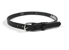 画像1: Amish Made Belts The Colt Leather Belt Black/Silver (1)