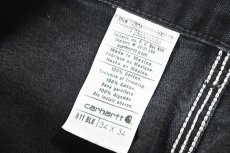 画像6: Used Carhartt Customized Duck Carpenter Pants Black カーハート (6)