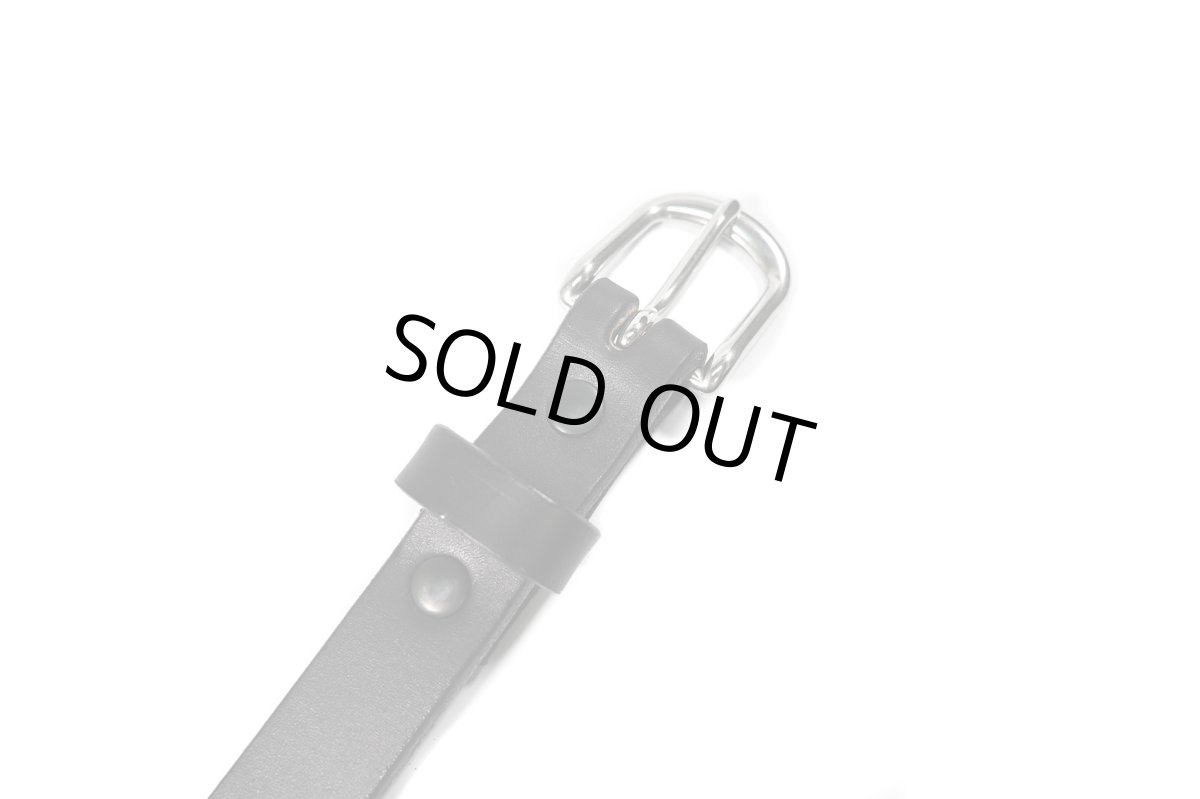 画像2: 【SALE】Amish Made Belts The Colt Leather Belt Black/Silver (2)