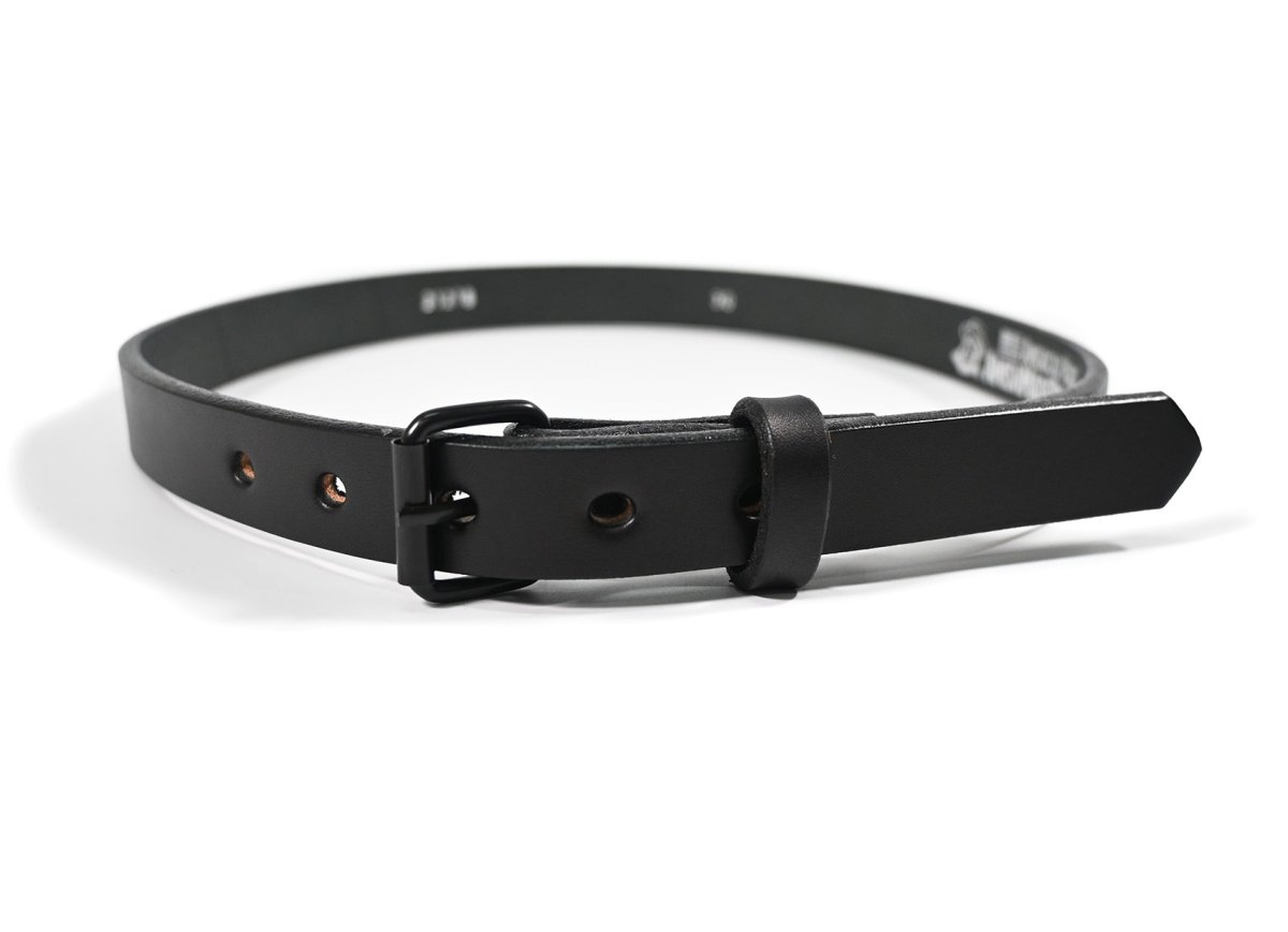 画像1: Amish Made Belts The Colt Leather Belt Black/Black (1)