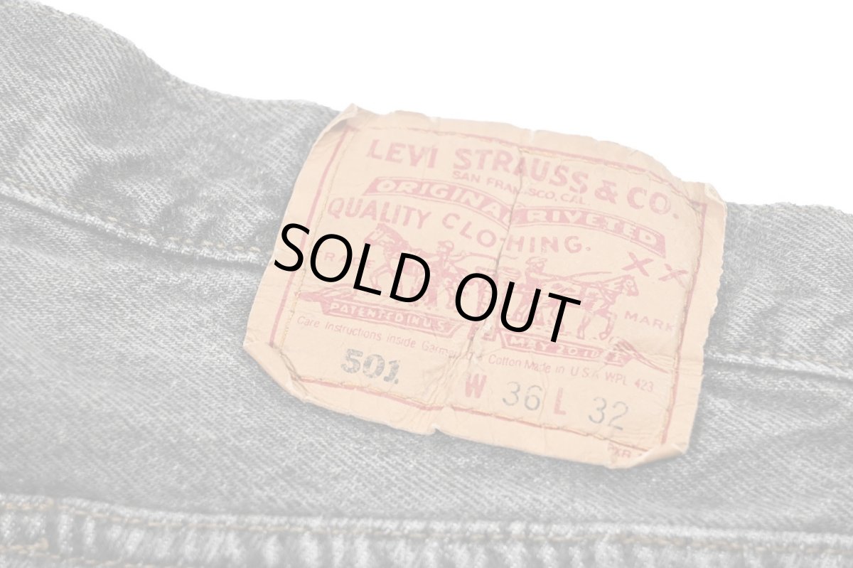 画像5: 93' Used Levi's 501 Cut Off Denim Pants Black made in USA リーバイス (5)