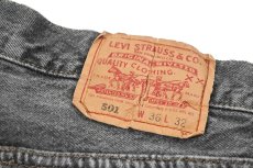 画像5: 93' Used Levi's 501 Cut Off Denim Pants Black made in USA リーバイス (5)