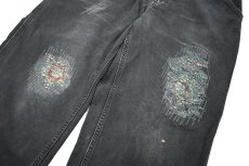 画像4: Used Carhartt Customized Duck Carpenter Pants Black カーハート (4)