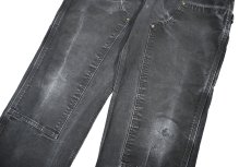 画像4: Used Carhartt Duck Double Knee Carpenter Pants Black カーハート (4)