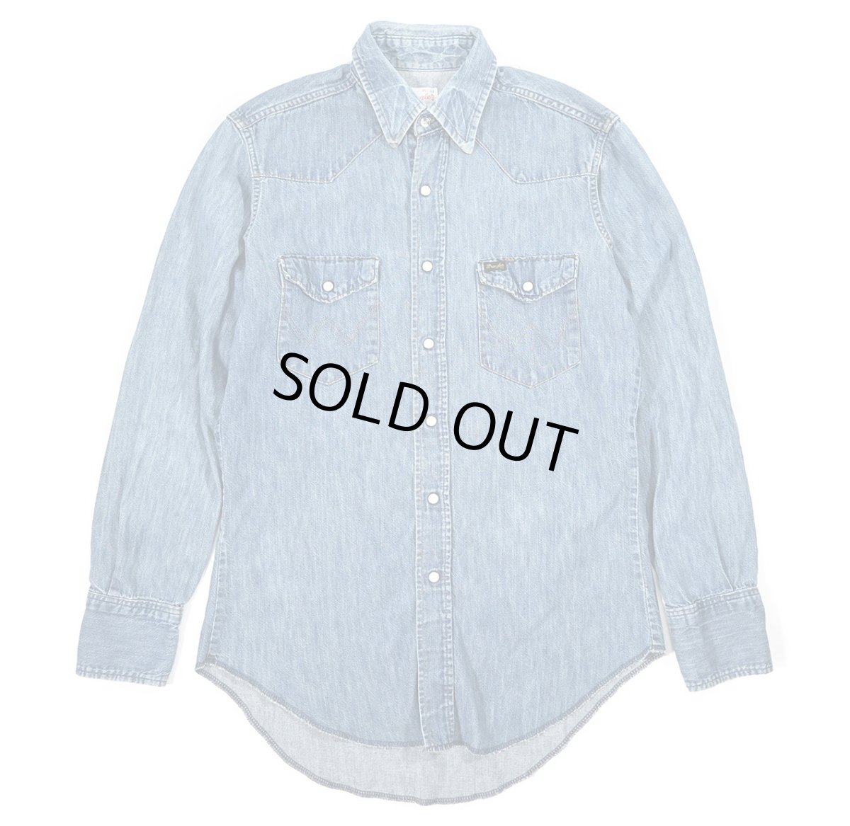 画像1: Used Wrangler Denim Western Shirt made in USA (1)