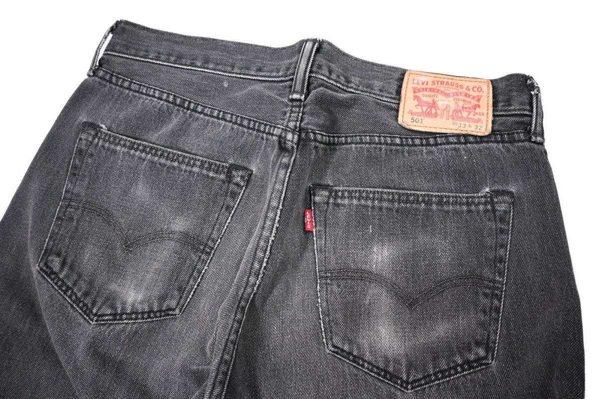 画像4: Used Levi's 501 Denim Pants Black リーバイス (4)